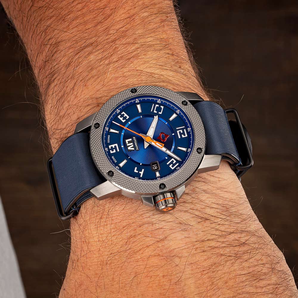 NATO Barenia Leather Blue | 22mm | Extra Small